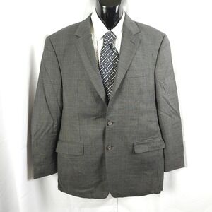 Lauren Ralph Lauren‎ Men's Gray Plaid Wool Sport Coat Blazer 40R